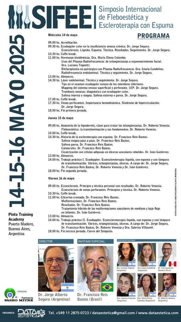 Simposio Internacional de Fleboestética y Escleroterapia con Espuma - Programa